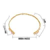 BBBA-04252 Bracelets et Joncs Classiques pour Femmes en Acier Inoxydable 316L et Or Jaune Naturel pour Usage Quotidien