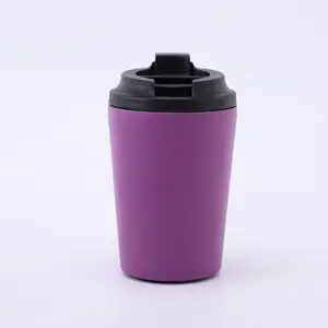 Double Plastic Sippy Cup Adult Straight Body Coffee Cup Custom