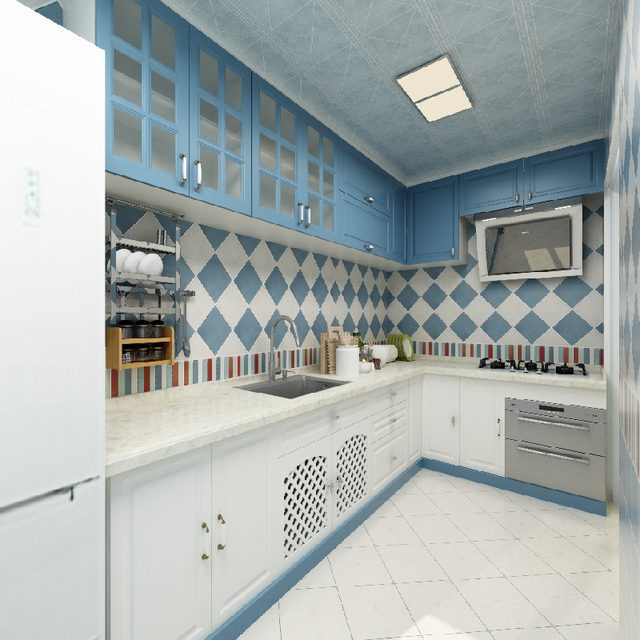 Smart Kitchen Cabinets with Sensor Lights Pull-Out Pantry Built-in Power Outlets Hinge Modern Design for Apartment Use