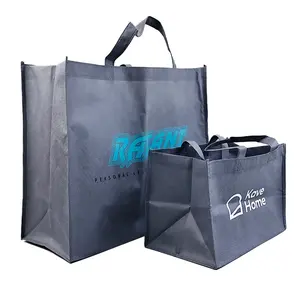 Custom Made Eco-Friendly Recycled Nonwoven Carry Bag Supermarket Reusable Foldable Shopping Gift Bag With Logo Disposable