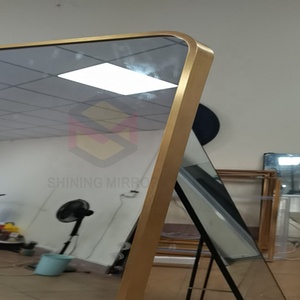 Phật sơn nhà máy bán buôn vàng hợp kim nhôm khung đứng gương sàn gương - Product Image 4