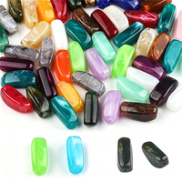 Vente en gros de perles acryliques irrégulières en marbre 10x24mm, perles imitation pierre pour la fabrication de bracelets, colliers, pendentifs et accessoires de bijoux