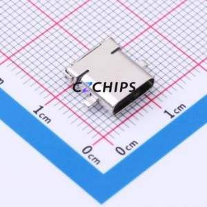 HC-TYPE-C-24P-DS10.0-MM0.33-5A-04 USB Connector Through hole Component (THT) Connector Type-C USB 3.1 Female Right Angle Insert - Product Image 1