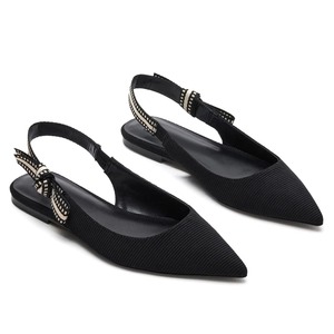 Chaussures plates confortables pour femmes, style ballerine, décontractées, à la mode, Mary Jane, imprimé léopard, à bout pointu, avec bride arrière - Product Image 2