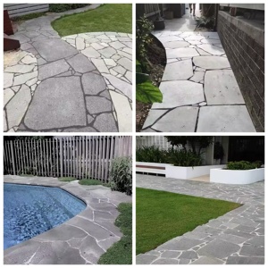 <span class=keywords><strong>Pavimentazione</strong></span> <span class=keywords><strong>Stradale</strong></span> in Basalto Nero Naturale di Hainan a Opera Incerta Lastre Irregolari di Dimensioni Casuali per Esterni Pietre da Giardino - Product Image 2