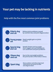 Suplemen makanan tulang anjing Senior dengan penyerapan cepat untuk dukungan kekebalan tubuh kesehatan sendi perawatan kesehatan hewan peliharaan Premium UNTUK kaleng orang tua - Product Image 4