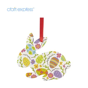 Craft Express Wholesale Custom Acrylic Sublimation Blanks Easter Bunny Ornament