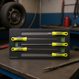 Ensemble de limes Fasano, 5 pièces, tailles assorties, pour outils de réparation automobile, métal et bois - Product Image 3