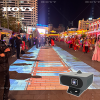 Affichage interactif de projection 3D tout-en-un pour sol numérique extérieur, projecteur holographique LCD, conception portable HDMI, complet