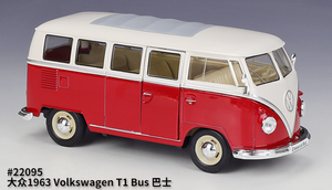 Welly 1:24 <span class=keywords><strong>VW</strong></span> 1963 <span class=keywords><strong>T1</strong></span> BUS BUS Van Simulation Alliage Fini Modèle De Voiture Jouet Moulé Sous Pression Véhicules Jouets - Product Image 4