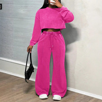 2025 printemps automne nouvelles femmes col rond à manches longues sport loisirs lavé à capuche ensemble à la mode mode sport Style ensemble