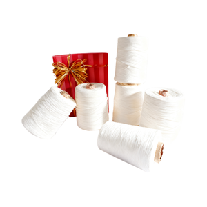 Viscose rayonne raphia fantaisie fil cône blanc écologique tricot broderie tissage tricot à la main couture Ispie - Product Image 2