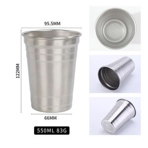 Gobelet en aluminium réutilisable personnalisé pour boissons froides, idéal pour les fêtes, la bière, le café, les activités de plein air, recyclable, 12 oz, 33 oz - Product Image 2