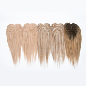 Extensiones de cabello virgen europeo de alta calidad con balayage, base de seda, mono lace, encaje suizo natural, color rubio, para mujeres blancas. - Product Image 4