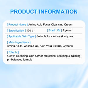 Crema Limpiadora <span class=keywords><strong>Facial</strong></span> con Aminoácidos para <span class=keywords><strong>Piel</strong></span> Sensible, Control <span class=keywords><strong>de</strong></span> <span class=keywords><strong>Grasa</strong></span>, con Fragancia, <span class=keywords><strong>Espuma</strong></span> Suave para <span class=keywords><strong>Piel</strong></span> <span class=keywords><strong>Grasa</strong></span> y con Acné, Repara la <span class=keywords><strong>Piel</strong></span> - Product Image 6