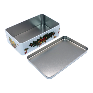 Tùy Chỉnh OEM Cà Phê Bánh Ngọt Kẹo Cookie Biscuit Sô Cô La Cắm Nắp Kim Loại Lớn Tinplate Vuông Trà Hộp Thiếc - Product Image 4
