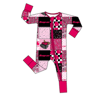 Combinaison bébé en bambou à imprimé animal personnalisé, fermeture éclair, unisexe, pyjama d'été pour nourrissons et tout-petits, style Europe Amérique