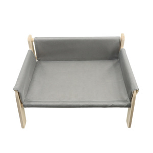 Sofá rectangular de madera maciza para gatos con funda extraíble y lavable, cama para mascotas. - Product Image 5