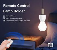 Kit interrupteur marche/arrêt avec adaptateur de douille d'ampoule, 3 supports de lampe et 1 télécommande