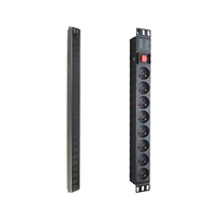 Barre d'alimentation PDU avec interrupteur, barre d'alimentation intelligente à 6 prises pour armoire réseau
