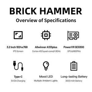 Console di <span class=keywords><strong>Gioco</strong></span> Portatile Stile Classico, 64GB di Memoria, Schermo IPS, Batteria Integrata, Materiale Plastico, Wi-Fi Integrato, Riproduzione di Videogiochi - Product Image 4