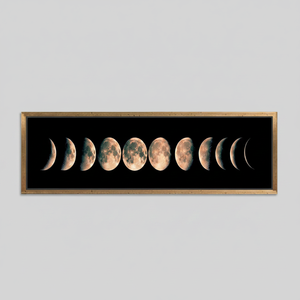 Moon Phases <b>Canvas</b> Art: Galaxy Landscape Printed <b>Canvas</b> Artwork,GOLD <b>FRAMED</b> <b>CANVAS</b> - Product Image 2