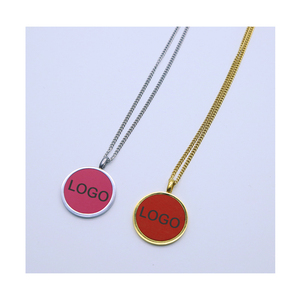 Colgante de collar con memoria de imagen personalizada, grabado láser en blanco, accesorio redondo, regalos novedosos - Product Image 2