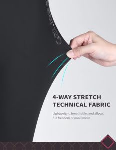 מכנסי רכיבה לנשים בגזרה גבוהה וצמודה, עם סיליקון לאחיזה מלאה, נושמים וגמישים, 67% ניילון + 33% ספנדקס - Product Image 4