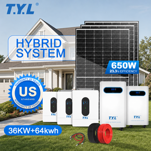 Sistema de Energía Solar de 30KW 36KW 60kwh Completo con Inversor Solar MPPT con Batería de Almacenamiento de Energía, Kit Precableado, TUV SGS - Product Image 1