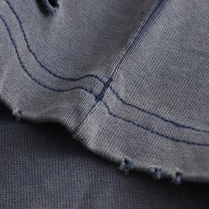 Camiseta de Punto con Logotipo Personalizado, Estilo Vintage, Lavada al Ácido, para Hombre, Talla Grande, 100% Algodón, Manga Larga, Estilo Hip Hop, Ecológica - Product Image 5