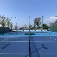Système de revêtement de sol multi-sports en caoutchouc liquide antidérapant écologique pour badminton, tennis, volley-ball