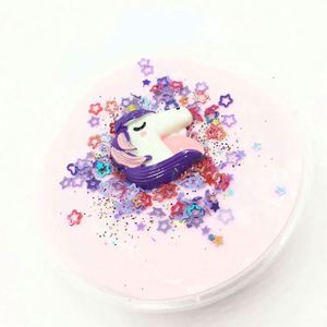 2019 New Product Activity Educational Plastic Clay Children <b>Slime</b> Kit Toys Fluffy Pink Silk Clay Unicorn <b>Slime</b> Safety Certified - Product Image 4