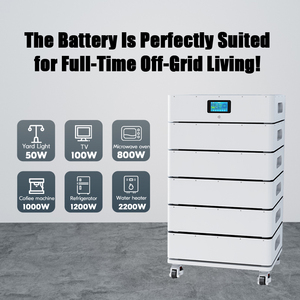 Almacenamiento de energía apilable 48V 200AH 10kwh 20kwh 30kwh 50kwh 51,2 V 100ah 5kwh Batería del inversor Sistema de energía solar Batería Lifepo4 - Product Image 6