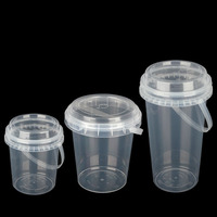 Seau à punch MAYSURE sans BPA en plastique réutilisable pour soda et rhum, 32 oz, avec poignées, idéal pour l'impression sérigraphique