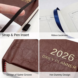 Libreta de agenda personalizada con relieve, logotipo estampado en caliente, con líneas, agenda corporativa profesional, fabricación personalizada en fábrica - Product Image 4