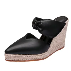 Sandal Wedges Wanita Wedges untuk Platform Tumit Wanita dan Sepatu Hak Tinggi Chunky Designer Royal Blue Sandal Wedges Wanita