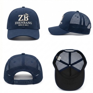 Casquette Trucker en Maille Brodé Personnalisé de Haute Qualité, en Nylon Ripstop, Réglable avec Fermeture Snapback pour Activités de Plein Air et Pêche - Product Image 1