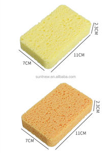 Tampon éponge en cellulose extensible produit en usine pour éponge nettoyante <span class=keywords><strong>magique</strong></span> pour le visage fabriqué en pâte de bois compressée éponges à récurer - Product Image 5