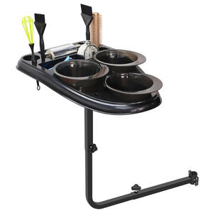 Hauteur réglable plateau de <span class=keywords><strong>coiffure</strong></span> chariot beauté barbier <span class=keywords><strong>Spa</strong></span> hauteur réglable Salon tatouage coiffeur outils plateau barbier chariot - Product Image 5