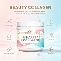 Poudre de collagène multi-types I II III V X avec acide hyaluronique, biotine et vitamine C pour adultes 330g