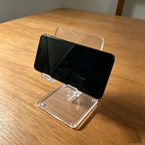 Support de téléphone pliable en acrylique transparent de qualité supérieure, vente en gros d'usine, logo personnalisé pour l'affichage des téléphones - Product Image 4