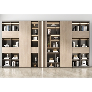 <span class=keywords><strong>Librero</strong></span> de <span class=keywords><strong>Madera</strong></span> Rústico Personalizado con Forma Simple, Mueble Organizador con Múltiples Compartimentos para Espacio de Estudio en el Hogar - Product Image 1