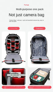 Custom Trolley Large Travel Case Waterproof <b>Backpack</b> Laptop Gear Camcorder Dslr Camera & Video Bags for <b>Photography</b> Men Women - Product Image 6