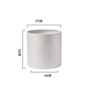 Macetas de cemento de magnesio de gran venta en varios tamaños Macetas suculentas de cerámica cilíndrica Diseño minimalista brillante - Product Image 4
