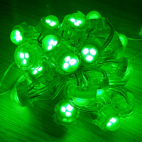 Source de lumière ponctuelle monochrome 12V 2cm, étanche IP67, rouge, blanc, bleu, vert, jaune, éclairage LED à pixels