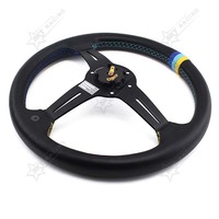 350mm/14 pouces cuir voiture course Performance réglage sport volant JDM Style dérive volant