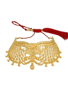 Compre un Conjunto de Accesorios de Moda de Diseño Chapados en Oro para Collar con Pendientes Florales, Elegantes para Fiestas - Product Image 2