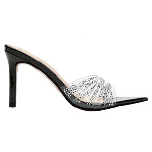 Zapatos de Tacón Alto Negros con Suela Roja para Mujer, Tacón Delgado, Sexy, para Discotecas, Primavera Otoño 2026, Nuevo Estilo, Parte Superior de PU, Adorno Metálico - Product Image 4