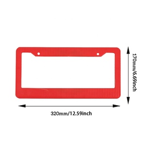Marco Universal para Matrícula de Acero Inoxidable Rojo Mate con Tapas de Tornillo, Estándar Estadounidense, Accesorios para Portamatrículas de Automóvil - Product Image 2