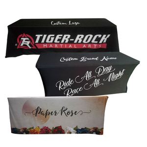 Housse de table en spandex imprimée sur mesure de 6 pieds avec logo, pour table de découpe - Product Image 1